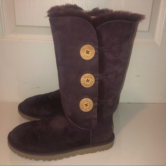 Ugg  Purple Bailey Button Size 6 - Picture 4 of 13